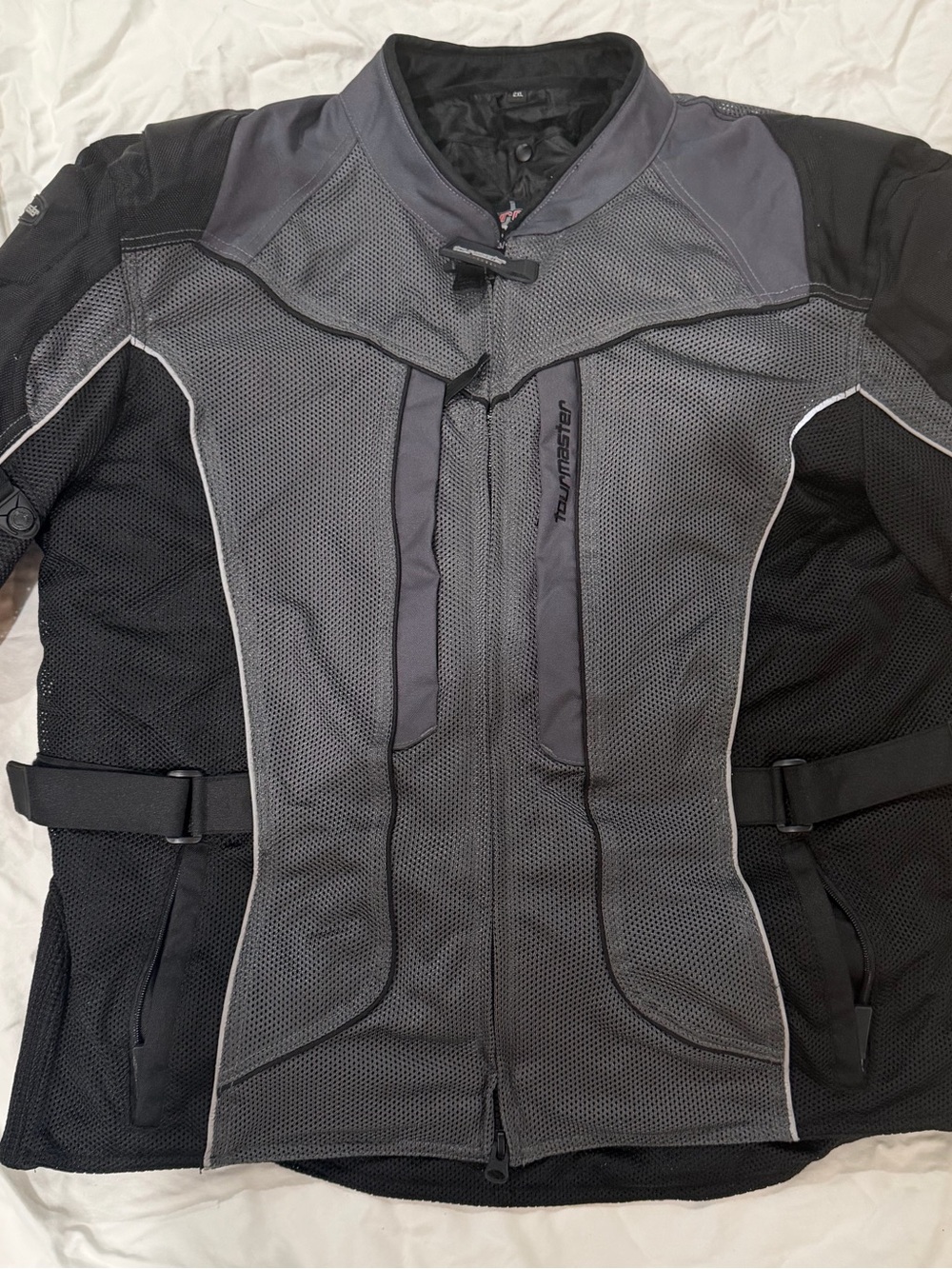 Tourmaster Sonora 3/4 Air Jacket Gray/Black Mesh Motorcycle. Men’s XXL 46